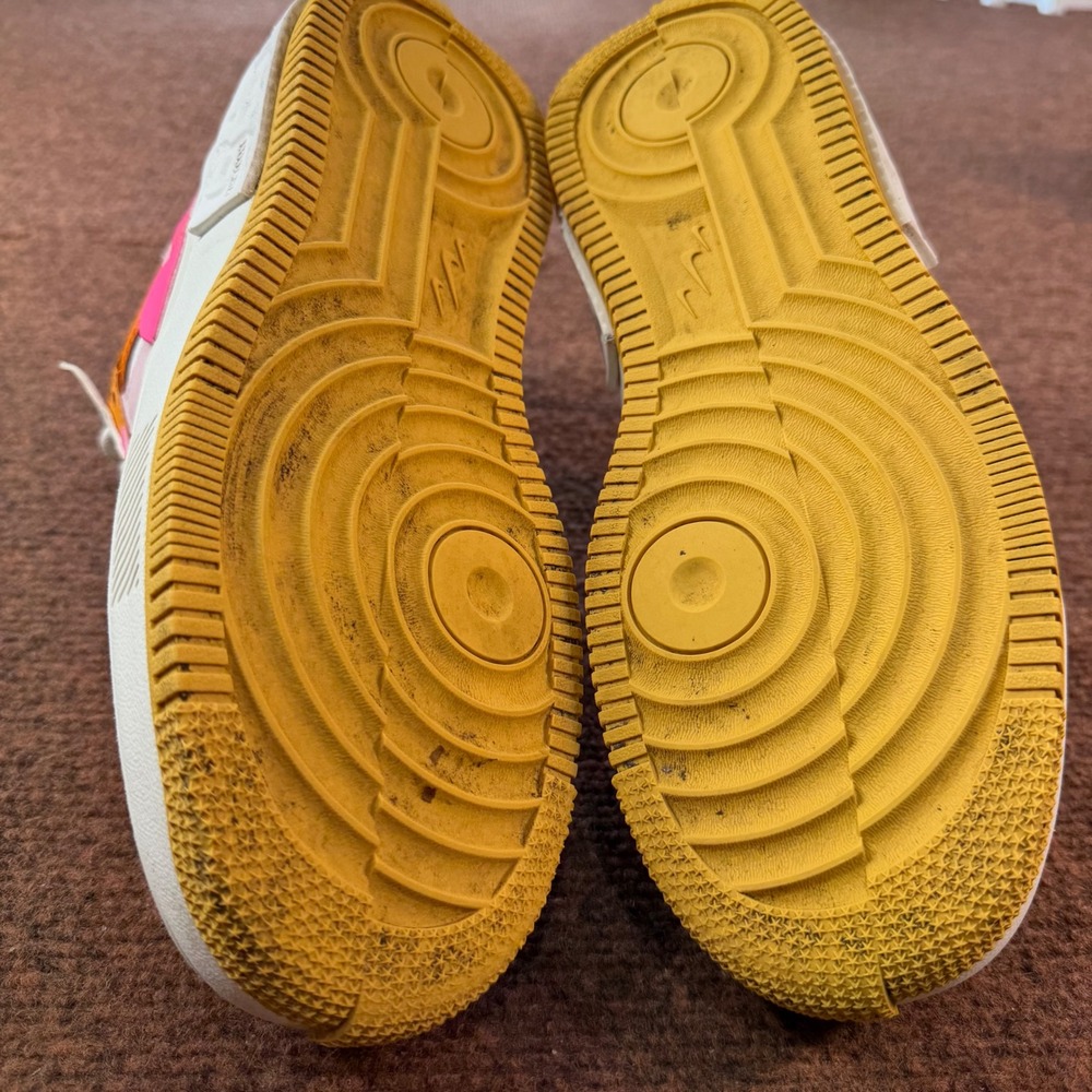 B+ gym Nike Fontanka Air Force 1 Yellow Orange Pink White DX2675-100 Womens 7.5 - Picture 8 of 11